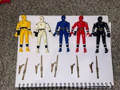 1995 Mighty Morphin Power Rangers Alien Rangers Complete Set All Weapons