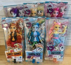 My Little Pony Equestria Girls Doll Lot 2017 Applejack Fluttershy Rainbow Sunset