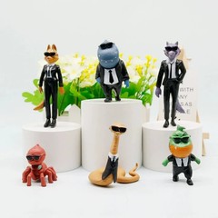 6Pcs The Bad Guys Figures Set Cartoon PVC Action Model Toys Kids Gift