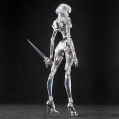 18cm Bone Workshop 1/12 AI Agent Lady Transparent Mech Action Figure