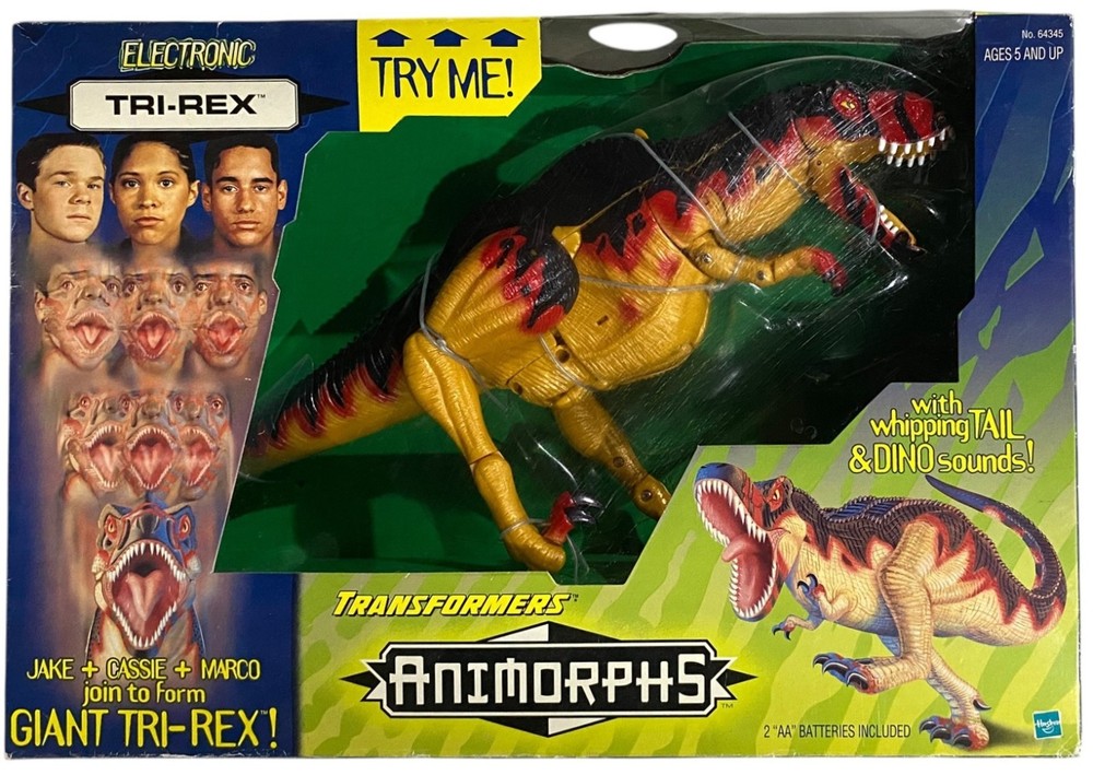 Transformers Animorphs Giant Tri-Rex 1999 Action Figure NEW Jake~Marco~Cassie T
