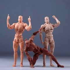 US Romankey 1/12 Male Action Figure Body 6″ Pale Skin Joint Soldier Model w/Head