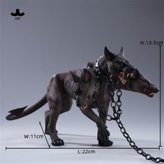 JXK 1/6 Fierce Hell Three-headed Dog Figure Animal Model Adult Xmas Gift Toys