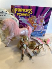Vintage 1984 Princess Of Power Swift Wind Unicorn With Box & Doll