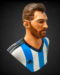 Fanart figure Lionel Messi airbrush painted bust Adult 17+
