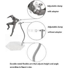 4PCS Adjustable Action Figure Display Holder Base Doll Model Support Stand USA