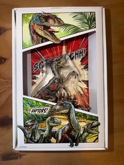 Jurassic World Hammond Collection 25th Anniversary Comic Velociraptor IN HAND
