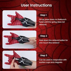 Spider Web Shooter 2.0 USB Real Web Slinger and Launcher Toy for Superhero Fans