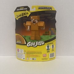 Goo Jit Zu Minecraft Golden Armour Steve Figure Stretch Squishy Toy New Gold