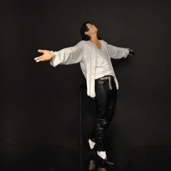 Michael Jackson Style PVC Action Figure Collectible Desktop Display Model