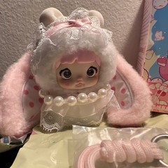 A62 Nommi Baby Sweetheart Bunny Plush Pendant (Mousse Sweet) Confirmed-AUTHENTIC