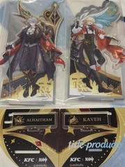 miHoYo Official KFC Collab Genshin Impact Alhaitham Kaveh Acrylic Stand Set 2025