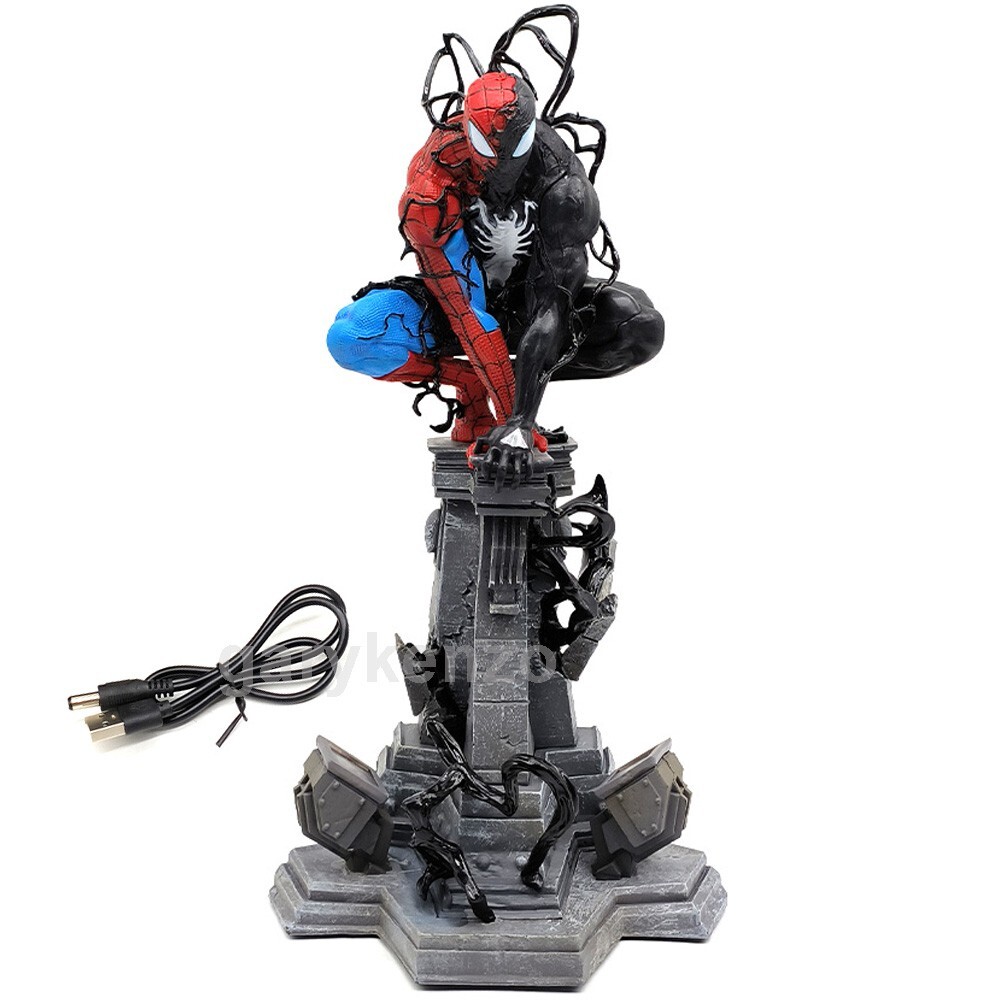 Symbiotic Spider-Man Venom Figure LED 15in Statue PVC Marvel Model Collectables
