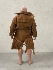SU-CH-LTC-GB-LBN: 1/12 Brown Wired Trench Coat with belt for 6″ action figure