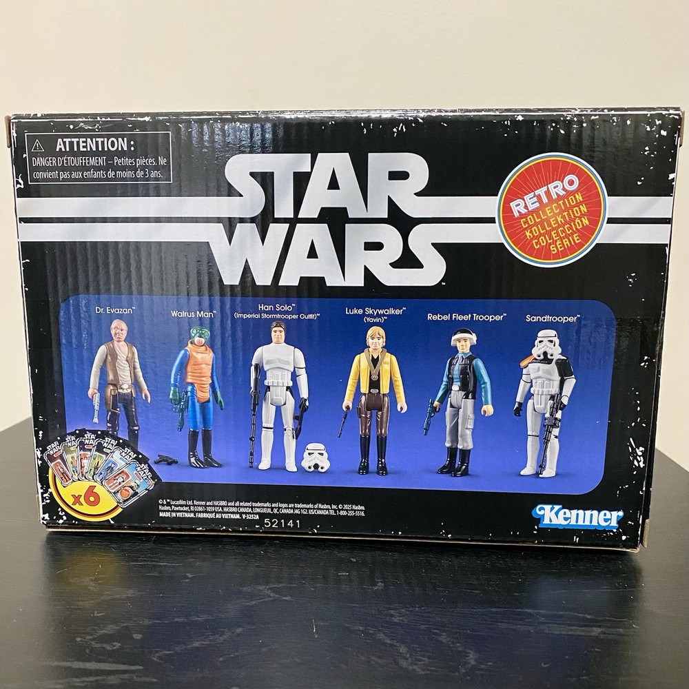 Star Wars Retro Collection 6-Pack a New Hope Luke Skywalker Han Solo Sandtrooper