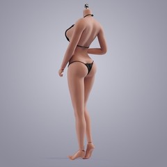 ANT 1/6 AB001S Suntan Skin Female Body Large Bust Breast 12inch Seamless Figure