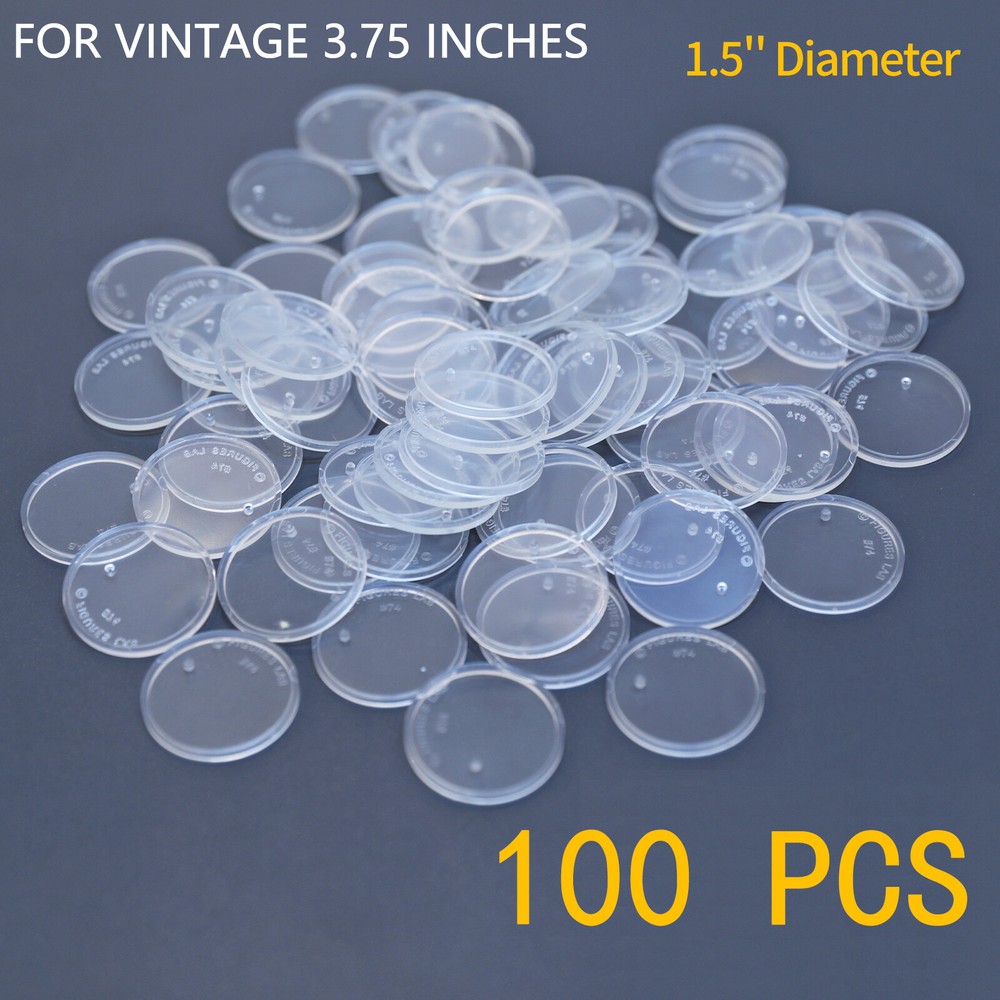 100X DISPLAY STAND Base FOR 3.75” STAR WARS VINTAGE FIGURE CLEAR 1.5” diameter