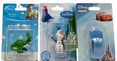 Lot of 3 Disney Figurines – Rex/Toy Story, Olaf/Frozen, and Sally Carrera/Cars
