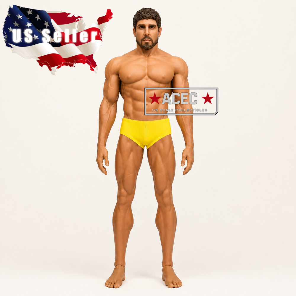 Custom Uncensored PHICEN 1/6 Beard 12″ Male Seamless Strong Muscular Figure Set