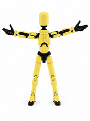 Large 13.78″ Articulated Robot Dummy Action Figure, Fully Poseable Mannequin