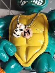 TMNT Ninja Turtles Cave Turtle Mike & Silly Stegosaurus 1993 Near Complete GUC