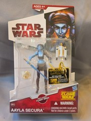 Star Wars The Clone Wars Aayla Secura Figure, 3.75″ CW40 Hasbro