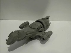 3D Printed Firefly Class Transport Ship 6in Grey Serenity Model Sci-Fi