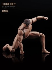 US 1:12 Flexible Muscular Male Strong Joint Body Head Hand Shape 6″ Figure