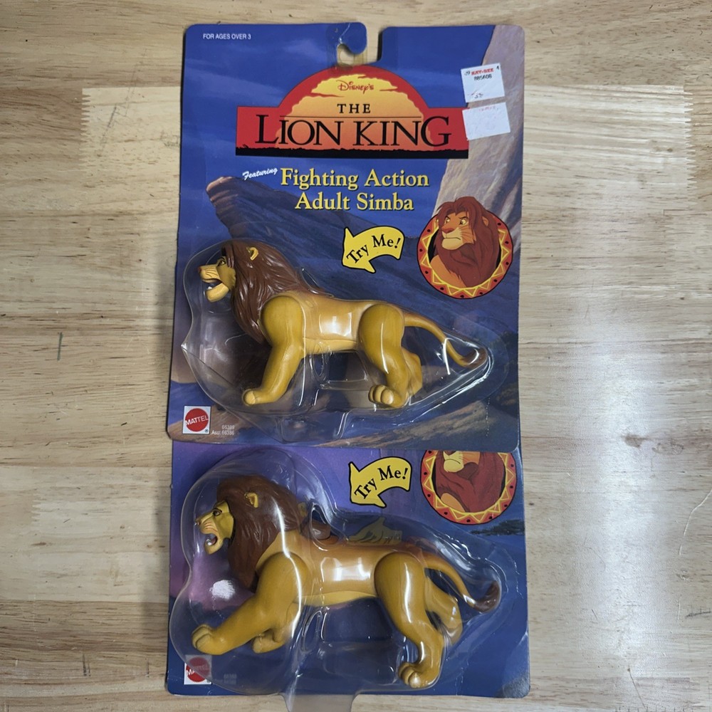 Disney’s The Lion King – Fighting Action Mufasa Figure 66388 Mattel Set Of 2