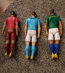 FC Elite Soccer Action Figure Lot of 3 – Ronaldo Messi Neymar Jr