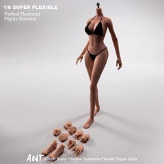 ANT T302 1/6 Female Makeup Seamless Body Copper Suntan Large Bust For 12″ Figure