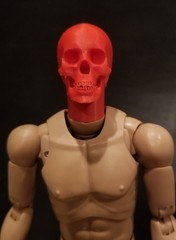 Custom 3d printed 1/6 skull head sculpt in multiple colors