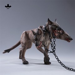 JXK 1/6 Fierce Hell Three-headed Dog Figure Animal Model Adult Xmas Gift Toys