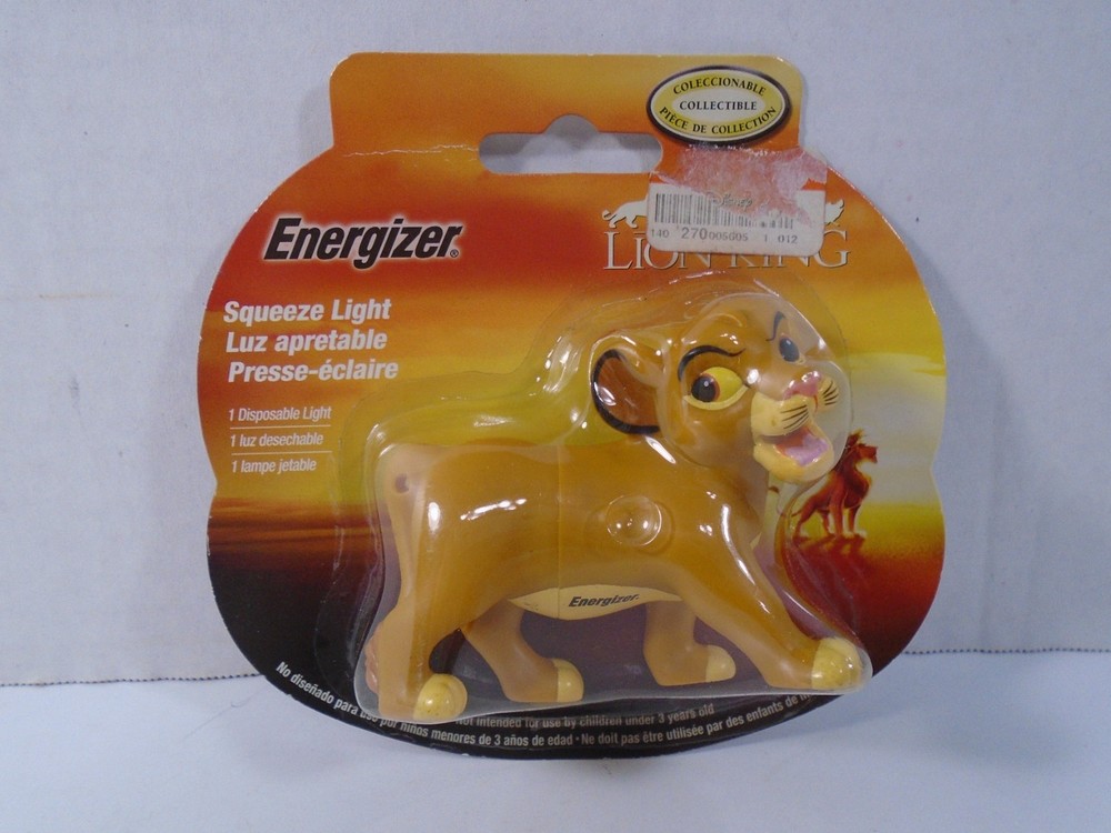 2003 ENERGIZER–DISNEY’S THE LION KING SIMBA SQUEEZE LIGHT FIGURE (NEW)