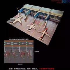 1/200 Airplane Airport Module Terminal Apron Model with Lighting Scene DIY Toy