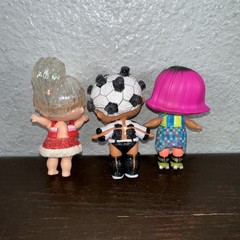 L.O.L. Surprise Dolls Lot Of 3 Mini Fashion Dolls Jointed Figures With Clothes