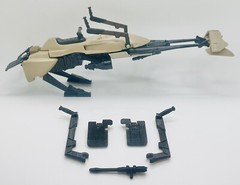 Vintage Star Wars Kenner 1983 Speeder Bike Handle Bar Flaps Gun 3d Printed Parts