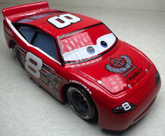 Disney Pixar Cars Dale Earnhardt Jr. #8 Bright Red Diecast 1:55 Piston Cup FC