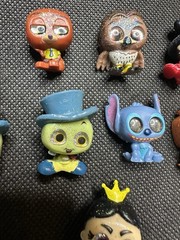 Disney Doorables Glitter Lot of 9 Stitch Minnie Beauty Beast Pinocchio Zootopia