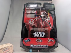 Brand New Star Wars Transformers Crossover General Grievous Wheel Bike Figure