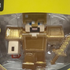 Goo Jit Zu Minecraft Golden Armour Steve Figure Stretch Squishy Toy New Gold