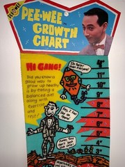Vintage 1988 Pee Wee HERMAN tv movie show Playhouse peewee Growth Chart