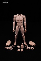 1/6 12” Flexible Male Action Figure Body Europe Skin Asian Skin W Head Adaptor