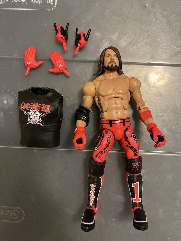 WWE Elite 104 Aj Styles Wrestling Figure Mattel WrestleMania Raw Smackdown TNA 6