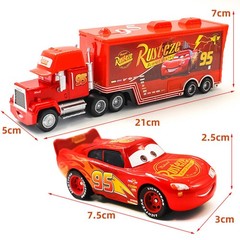 Disney Pixar Cars Lightning McQueen Mack Hauler Truck & Car Set Model Toys Gifts