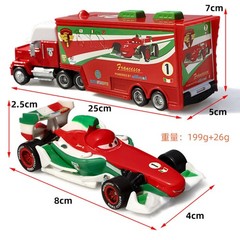 Disney Pixar Cars Lightning McQueen Mack Hauler Truck & Car Set Model Toys Gifts