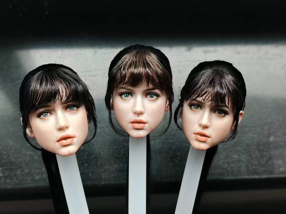 1:6 Painted Joi Ana de Armas Head Sculpt Carved Model & Rooted Hair