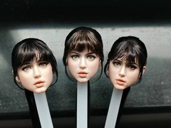 1:6 Painted Joi Ana de Armas Head Sculpt Carved Model & Rooted Hair
