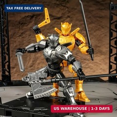2 Pack T13 Action Figure Set, Already Assembled Titan 13 Robot, 5.5 Inch Posable