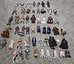 Star Wars Saga Collection Loose Action Figures Lot of 54 – Clones, Jedi, Vader
